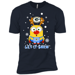 Minion Green Bay Packers Ugly Christmas Sweaters Let It Snow Men's Sleeve Shirt - The White Eagles