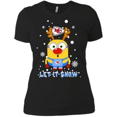 Minion Kansas City Chiefs Ugly Christmas Sweaters Let It Snow Ladies' Shirt - The White Eagles