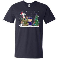 Baltimore Ravens Snoopy The Peanuts Ugly Christmas Sweater  Super Bowl Men's V-Neck T-Shirt - The White Eagles