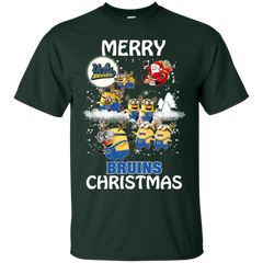 Ucla Bruins Ugly Christmas Sweaters Minions Santa Claus Merry Christmas Cotton T-Shirt - The White Eagles