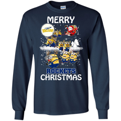 Toledo Rockets Ugly Christmas Sweaters Minions Santa Claus Merry Christmas LS Cotton T-Shirt - The White Eagles