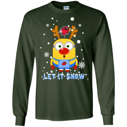 Minion Lamar Cardinals Ugly Christmas Sweaters Let It Snow LS Cotton T-Shirt - The White Eagles