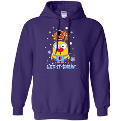 Minion Baltimore Orioles  Ugly Christmas Sweaters Let It Snow Hoodie - The White Eagles