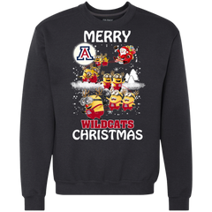 Arizona Wildcats T Shirts Minions Santa Claus Merry Christmas Sweatshirt - The White Eagles