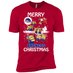 Boise State Broncos T Shirts Minions Santa Claus Merry Christmas Men's Sleeve Shirt - The White Eagles