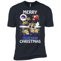 Boise State Broncos Ugly Christmas Sweaters Minions Santa Claus Merry Christmas Men's Sleeve Shirt - The White Eagles