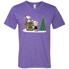 Oakland Raiders Snoopy The Peanuts Ugly Christmas Sweater  Super Bowl Men's V-Neck T-Shirt - The White Eagles