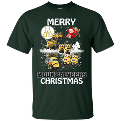 Appalachian State Mountaineers T Shirts Minions Santa Claus Merry Christmas Cotton T-Shirt - The White Eagles