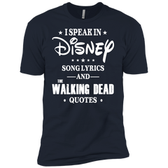 I Speak In Disney Song Lyrics And The Walking Dead Quotes Shirt Men's Sleeve Shirt - The White Eagles