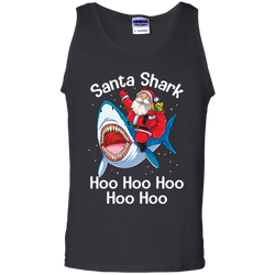 Santa Shark Hoo Hoo Hoo Hoo Hoo Christmas Ugly Christmas Sweater Tank Top - The White Eagles