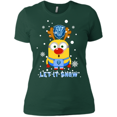 Minion Columbia Lions Ugly Christmas Sweaters Let It Snow Ladies' Shirt - The White Eagles