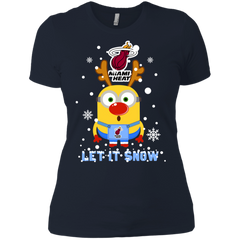 Minion Miami Heat Ugly Christmas Sweaters Let It Snow Ladies' Shirt - The White Eagles