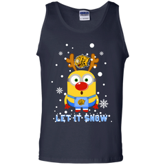 Minion Arkansas-pine Bluff Golden Lions Ugly Christmas Sweaters Let It Snow Tank Top - The White Eagles