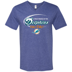 Nfl Dilly Dilly Miami Dolphins A True Friend Of The Dolphins Men's V-Neck T-Shirt - The White Eagles