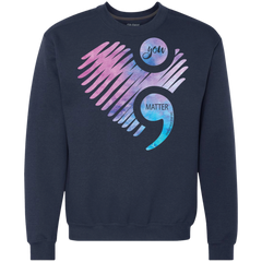 You Matter Don't Let Your Story End Semicolon Shirt Sweatshirt - The White Eagles