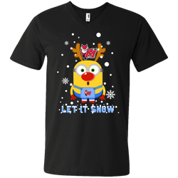 Minion Marist Red Foxes Ugly Christmas Sweaters Let It Snow Men's V-Neck T-Shirt - The White Eagles