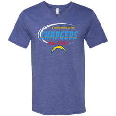Dilly Dilly Los Angeles Chargers A True Friend Of The Chargers Men's V-Neck T-Shirt - The White Eagles