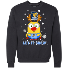 Minion Indiana Pacers Ugly Christmas Sweaters Let It Snow Sweatshirt - The White Eagles