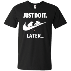 Just Do It The Peanuts Movie Snoopy Nike Logo Men's V-Neck T-Shirt - The White Eagles