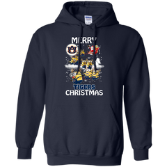 Auburn Tigers Ugly Christmas Sweaters Minions Santa Claus Merry Christmas Hoodie - The White Eagles