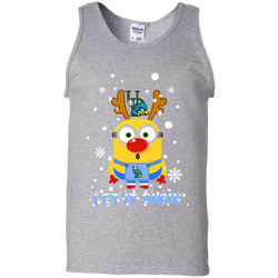 Minion Delaware Fightin_ Blue Hens Ugly Christmas Sweaters Let It Snow Tank Top - The White Eagles