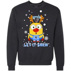 Minion Maine Black Bears Ugly Christmas Sweaters Let It Snow Sweatshirt - The White Eagles