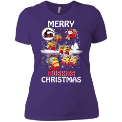 Northern Lllinois Huskies Ugly Christmas Sweaters Minions Santa Claus Merry Christmas Ladies' Shirt - The White Eagles