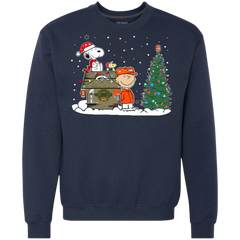 Denver Broncos Snoopy The Peanuts Ugly Christmas Sweater  Super Bowl Sweatshirt - The White Eagles