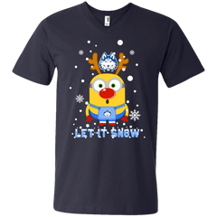 Minion Houston Baptist Huskies Ugly Christmas Sweaters Let It Snow Men's V-Neck T-Shirt - The White Eagles