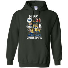 Nevada Wolf Pack Ugly Christmas Sweaters Minions Santa Claus Merry Christmas Hoodie - The White Eagles