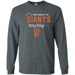Dilly Dilly Ny Giants A True Friend Of The Giants LS Cotton T-Shirt - The White Eagles