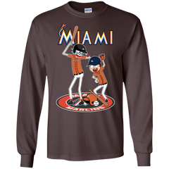 Miami Marlins Baseball Rick And Morty LS Cotton T-Shirt - The White Eagles