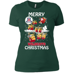 Arizona Wildcats T Shirts Minions Santa Claus Merry Christmas Ladies' Shirt - The White Eagles