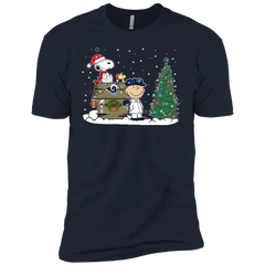 Los Angeles Rams Snoopy The Peanuts Ugly Christmas Sweater  Super Bowl Men's Sleeve Shirt - The White Eagles