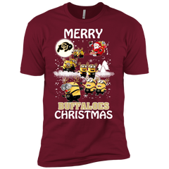 Colorado Buffaloes Ugly Christmas Sweaters Minions Santa Claus Merry Christmas Men's Sleeve Shirt - The White Eagles