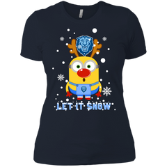 Minion Columbia Lions Ugly Christmas Sweaters Let It Snow Ladies' Shirt - The White Eagles