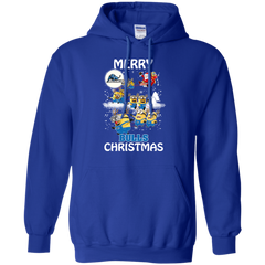 Buffalo Bulls Ugly Christmas Sweaters Minions Santa Claus Merry Christmas Hoodie - The White Eagles