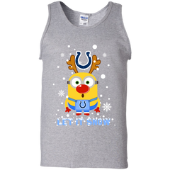 Minion Indianapolis Colts Ugly Christmas Sweaters Let It Snow Tank Top - The White Eagles