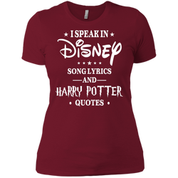 I Speak In Disney Song Lyrics And Harry Potter Quotes Shir Ladies' Shirt - The White Eagles