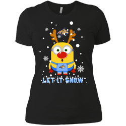 Minion Montana State Bobcats Ugly Christmas Sweaters Let It Snow Ladies' Shirt - The White Eagles