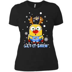 Minion Montana State Bobcats Ugly Christmas Sweaters Let It Snow Ladies' Shirt - The White Eagles