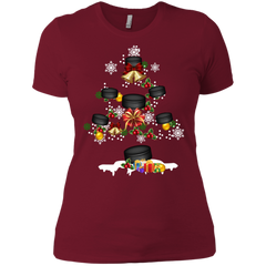 Christmas Is Coming Hockey Santa Claus Ugly Christmas Sweater Ladies' Shirt - The White Eagles