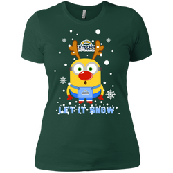 Minion Los Angeles Chargers Ugly Christmas Sweaters Let It Snow Ladies' Shirt - The White Eagles