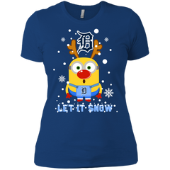 Minion Detroit Tigers  Ugly Christmas Sweaters Let It Snow Ladies' Shirt - The White Eagles