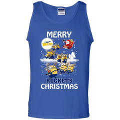 Toledo Rockets Ugly Christmas Sweaters Minions Santa Claus Merry Christmas Tank Top - The White Eagles