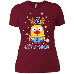 Minion Georgetown Hoyas Ugly Christmas Sweaters Let It Snow Ladies' Shirt - The White Eagles