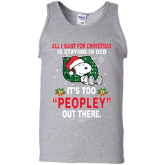 I Want For Christmas Is Staying In Bed Snoopy The Peanuts Movie Tank Top - The White Eagles