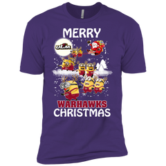 Louisiana Monroe Warhalks Ugly Christmas Sweaters Minions Santa Claus Men's Sleeve Shirt - The White Eagles