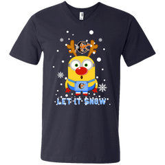 Minion Campbell Fighting Camels Ugly Christmas Sweaters Let It Snow Men's V-Neck T-Shirt - The White Eagles