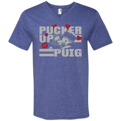 Pucker Up Puig Men's V-Neck T-Shirt - The White Eagles